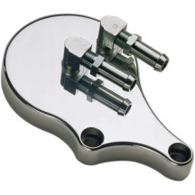Soporte de filtro de aceite Slimline mecanizado — 1/2" de grosor, racores 3/8", Cromo