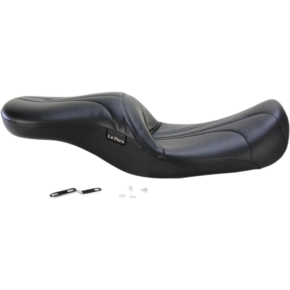 Asiento Sorrento 2-Up — Compatible con PYO/Bagger Nation Stretched Gas Tank, Negro