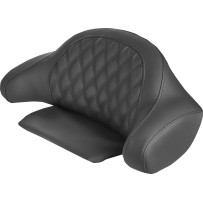 Roadsofa™ Lattice Stitch Backrest Pad Cover — Black, Leather