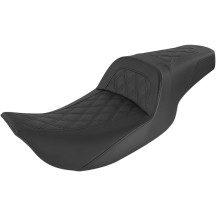 Slim Lattice Stitched Seat — 15" driver, 12" width, 30" overall, Black