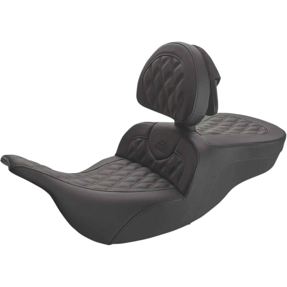 Roadsofa™ Asiento con Puntada en Celosía — 17" asiento de conductor, 33" total, 5.5" lumbar, con respaldo