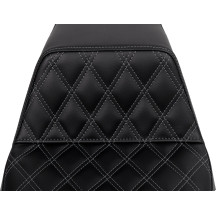 Asiento Step-Up con Puntada en Celosía — 76 cm (30") total, 30,5 cm (12") ancho conductor, Negro, Gris
