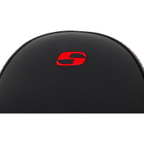 Lattice Stitch Step-Up Seat — 76 cm (30") overall, Black, Red