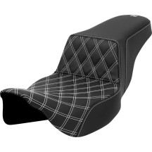 Lattice Stitch Step-Up Seat — 2-Up, Driver 16", Black