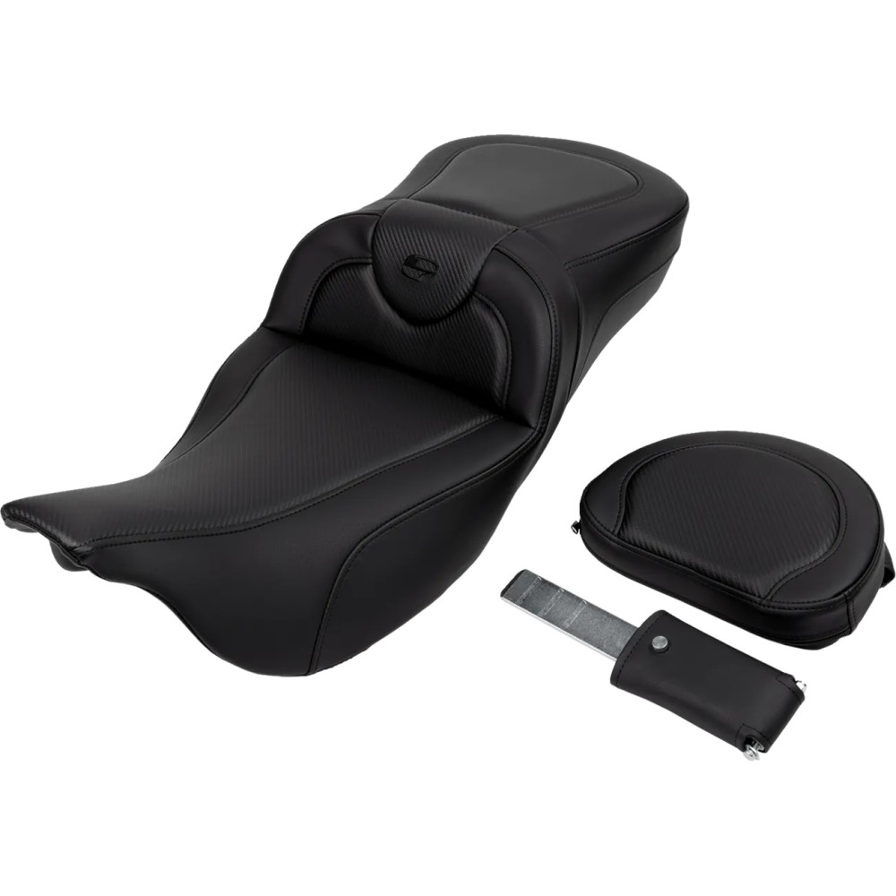 Roadsofa™ Carbon Fiber Seat — 78.5 cm overall, 37 cm driver, 38 cm passenger, black