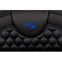 Asiento Honeycomb Roadsofa™ — 78.5 cm total, 44.5 cm conductor, Negro