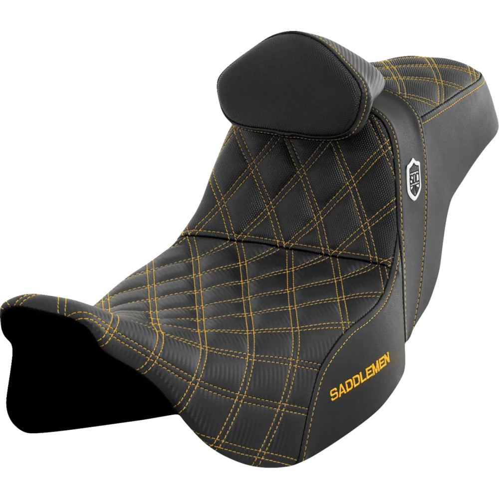 Pro Series SDC Performance Grip Seat — 2-Up, 76 cm (30"), driver 42 cm (16-1/2"), black, gold stitching