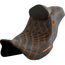 Pro Series SDC Performance Grip Seat — 76 cm (30"), driver 42 cm (16-1/2") x 29 cm (11-1/2"), Black, orange stitching