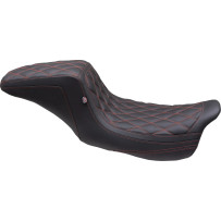 Double Diamond Squareback Seat — Driver width 26.5 cm (10-1/2"), Rear width 16.5 cm (6-1/2"), 2-Up, Black