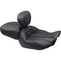 Deluxe Touring Passenger Seat — 12" pedestal, Black