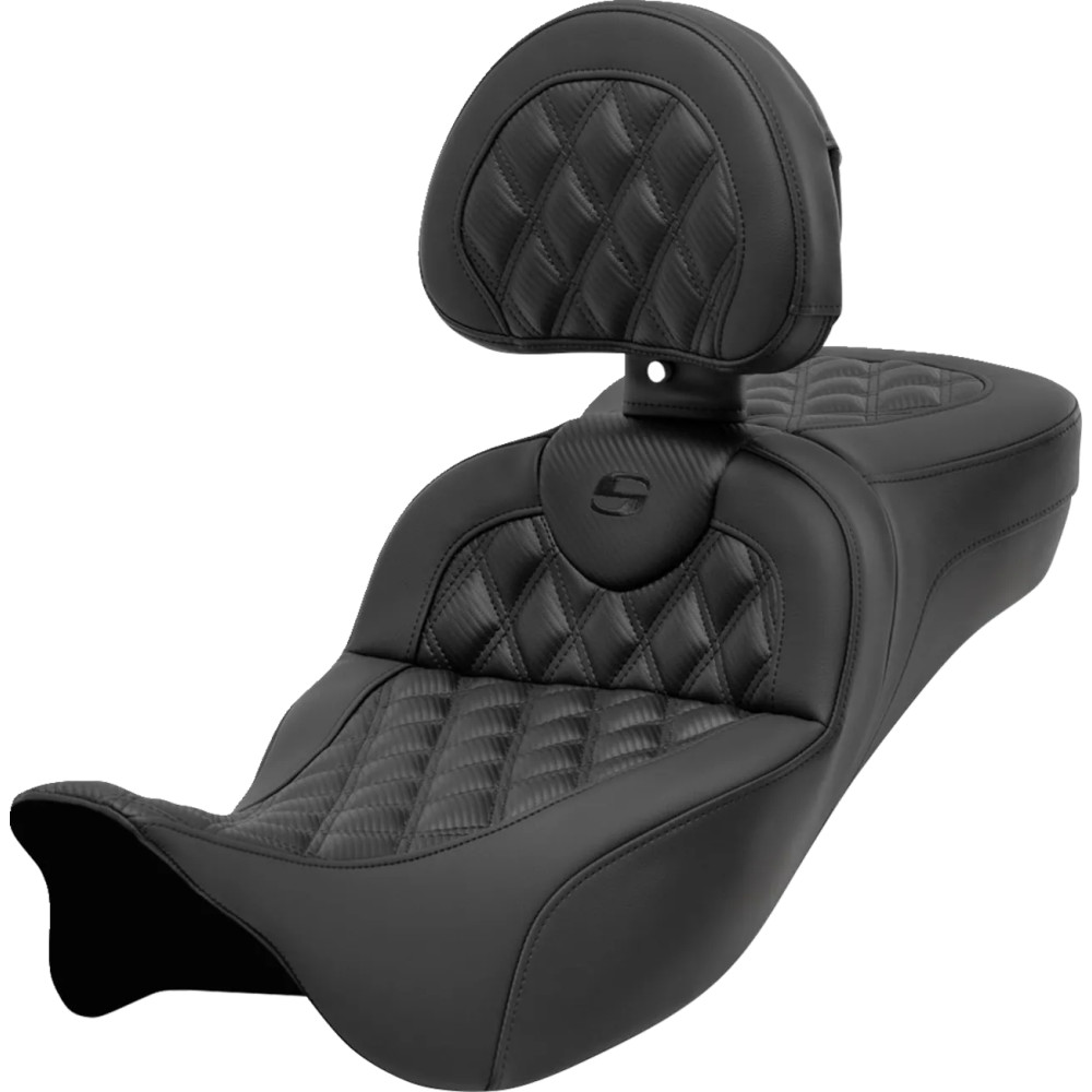 Roadsofa™ Seat — 16.5 in driver length, 15.5 in driver width, Black