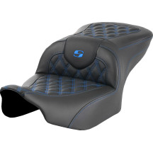 Roadsofa™ Asiento con costura en celosía — Negro, 77.5 cm total, piloto 40.5×35.5 cm