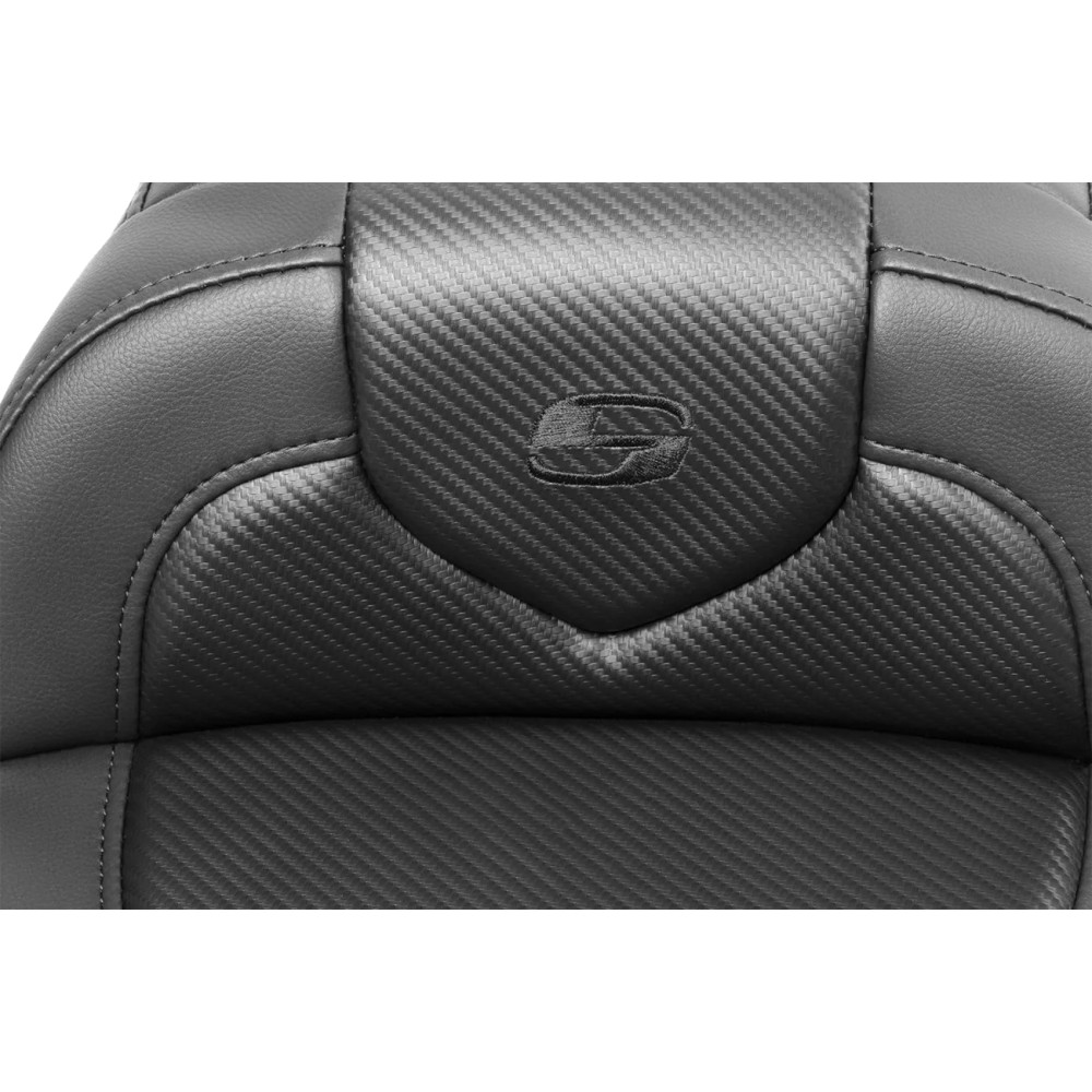 Roadsofa™ Carbon Fiber Seat — Overall 77.5 cm (30.5"), Driver 40.5×35.5 cm, 5.5" lumbar