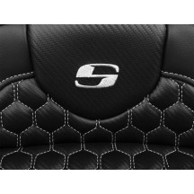 Roadsofa™ Asiento de Alcance Extendido — 17.5" longitud conductor, 14" ancho conductor, 5.5" lumbar, Negro