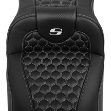 Roadsofa™ Asiento de Alcance Extendido — 17.5" longitud conductor, 14" ancho conductor, 5.5" lumbar, Negro
