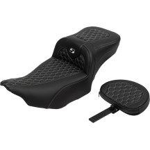 Roadsofa™ Asiento de Alcance Extendido — 17.5" longitud conductor, 14" ancho conductor, 5.5" lumbar, Negro