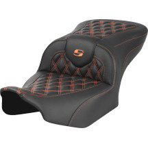 Roadsofa™ Lattice Stitch Seat — 30.5" overall, 16" driver, Black, Orange