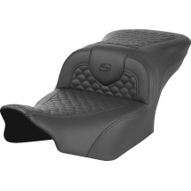 Asiento Dragon Scale Stitch Roadsofa™ — 30-1/2" total, 5-1/2" lumbar, Negro
