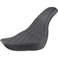 Profiler™ Lattice Stitch Seat — 15-1/4" × 11-1/2", Rear 11" × 7-1/4", Black, Fits standard tank