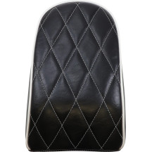 Bare Bones Series Pillion Pad — White Piping