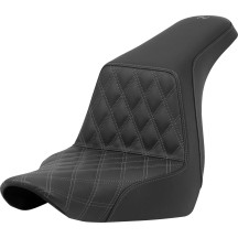 Asiento Step-Up con costura en rejilla — 2 plazas, largo total 73 cm (28-3/4"), Negro