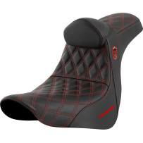 Pro Series SDC Performance Grip Seat — 75 cm (29.5") overall, 29 cm (11.5") driver width, Black, red stitching