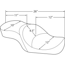 Asiento Touring de Perfil Bajo — Costura Suave
