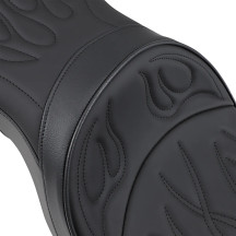 Low-Profile Touring Seat — Flame Stitched