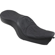 Low-Profile Touring Seat — Flame Stitched
