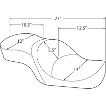 Asiento de Touring Ancho de Perfil Bajo