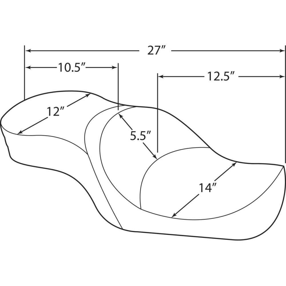 Asiento de Touring Ancho de Perfil Bajo