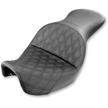 Asiento Explorer con puntada de enrejado — 73.5 cm (29") en total, dos plazas, negro