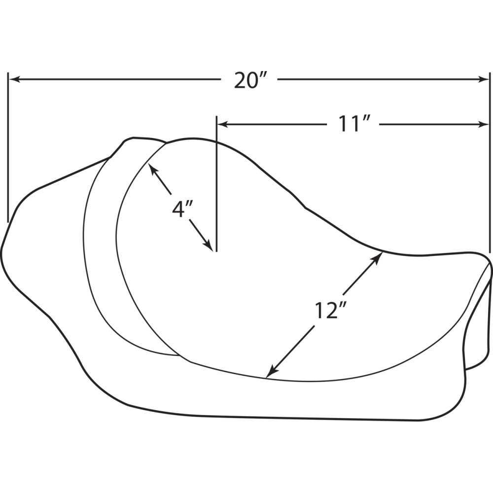 Backrest Compatible Solo Seat — Smooth