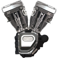 T124 High Compression Long Block Engine — 124 cu in, 4.125 in bore, 4.625 in stroke, 10.8:1