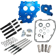 Kit de caja de levas sin levas para Twin Cam con transmisión por cadena — tubos de varillas negros