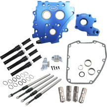 Kit de caja de levas sin levas para transmisión por cadena Twin Cam — tubos de empuje negros