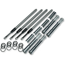Quickee Pushrod Kit with Chrome Covers — Chrome
