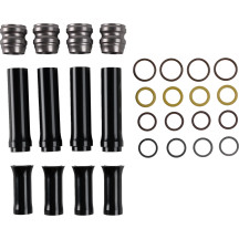 Pushrod Tube Cover Kit — 10 Gauge, Titanium anodized, Set of 4
