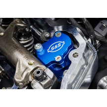 Billet Head Breather — Blue anodized