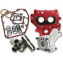 HP+® Oil System Pack — Billet aluminum gear drive kit, Red