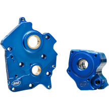 Kit de bomba de aceite y placa de soporte de leva — Azul anodizado, soporte de leva