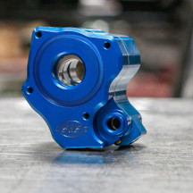 Oil Pump — High-flow, blue anodized