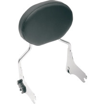Almohadilla ovalada de cuero para sissy bar — 19 cm (7-1/2"), 25.5 cm (10"), Negro