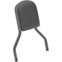 Almohadilla para Sissy Bar de cuero — Negro, 7" x 5-1/2" x 2", para barras Sissy 9/16"x2" (4" I.D.)
