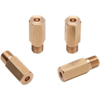 A-Bax Precision Keihin-Style Hex Head (CR Prefix) Main Jets — 135, 16.50 mm (0.65"), 6.00 mm head, 4 Pack
