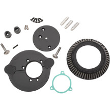 Ensamblaje de filtro de aire sin tapa — Redondo, con perno central, Negro