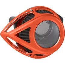 Clear Tear Air Cleaner Kit — Teardrop, Orange Anodized