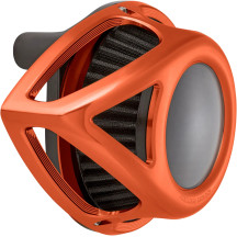 Clear Tear Air Cleaner Kit — Orange anodized, Teardrop