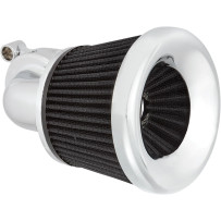 Velocity 90° Air Cleaner Kit — Cone, Chrome