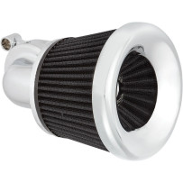 Velocity 90° Air Cleaner Kit — Cone, Chrome